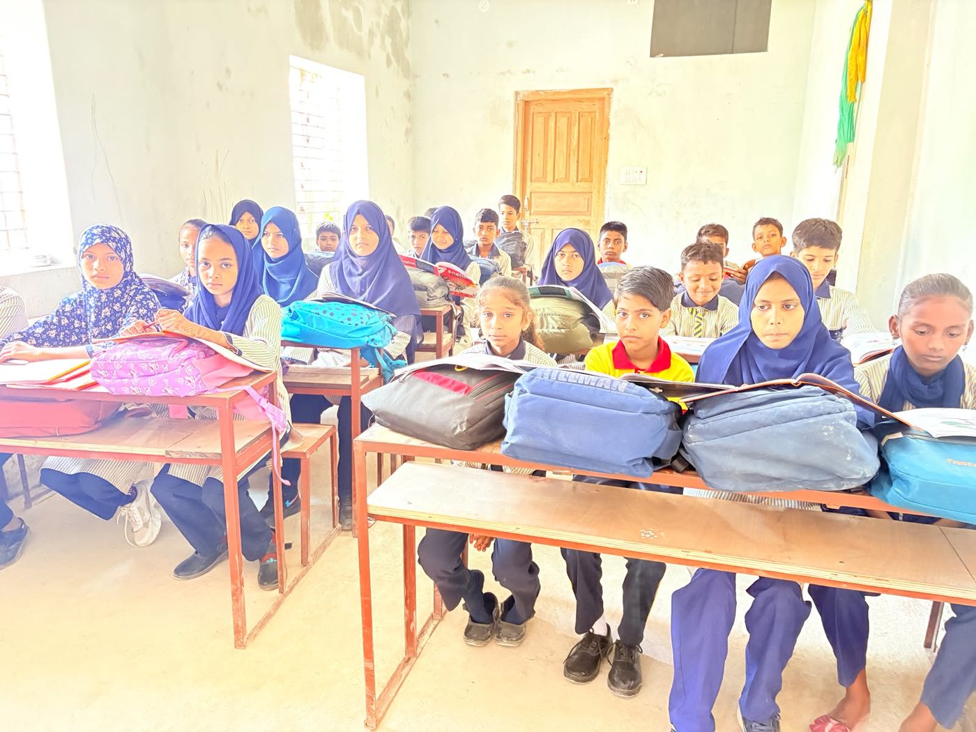 Students seated in class during the annual function