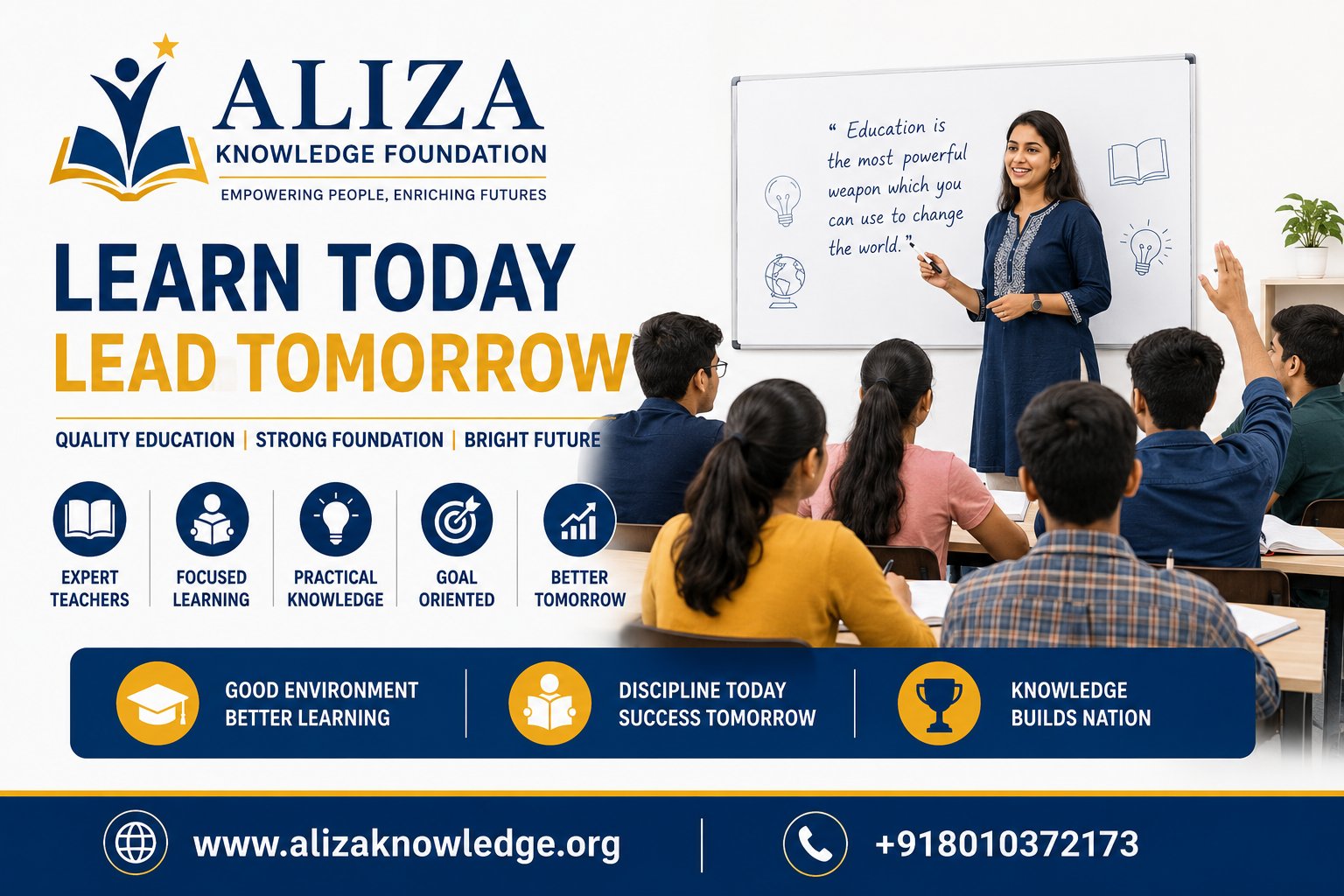 Aliza Knowledge Foundation education program, Learn Today, Lead Tomorrow